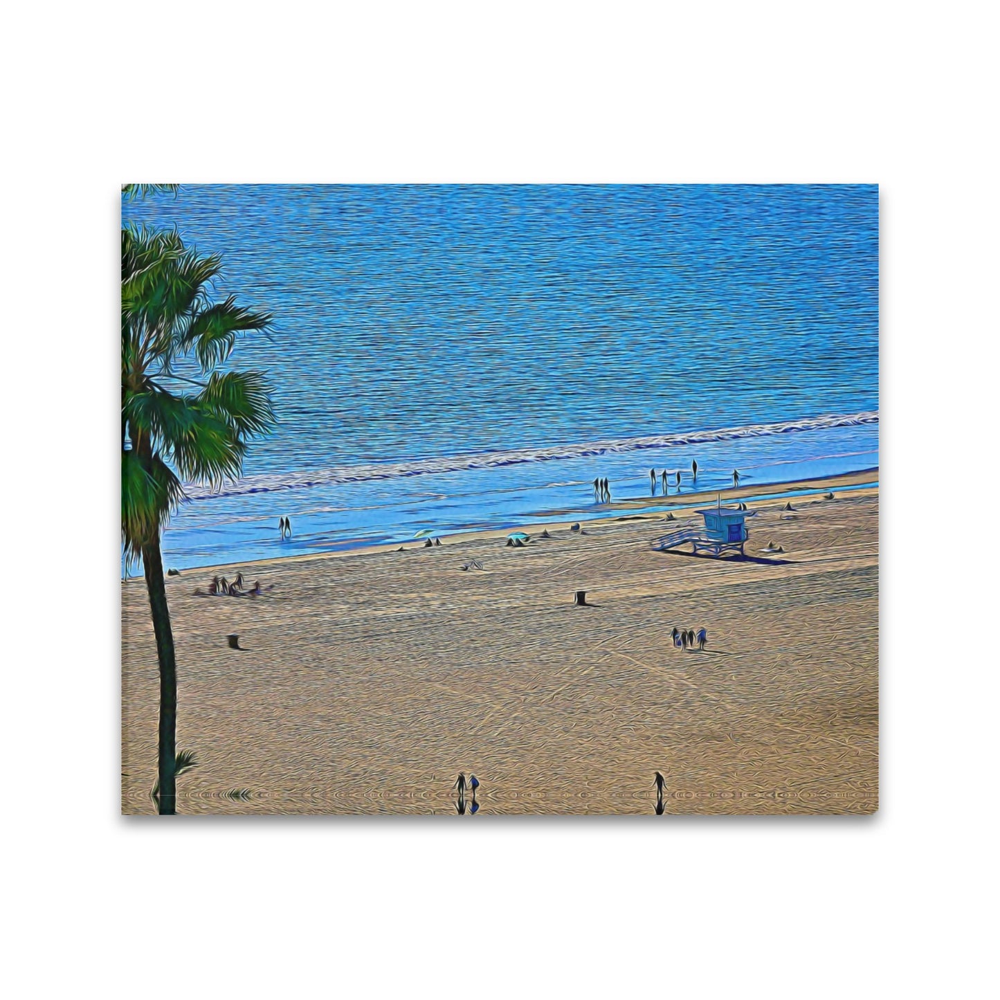 From The Palisades to the Sand into the Ocean | Frame Canvas Print 24"x20" | Made in the USA | Santa Monica Based Artist - Art Meets Apparel