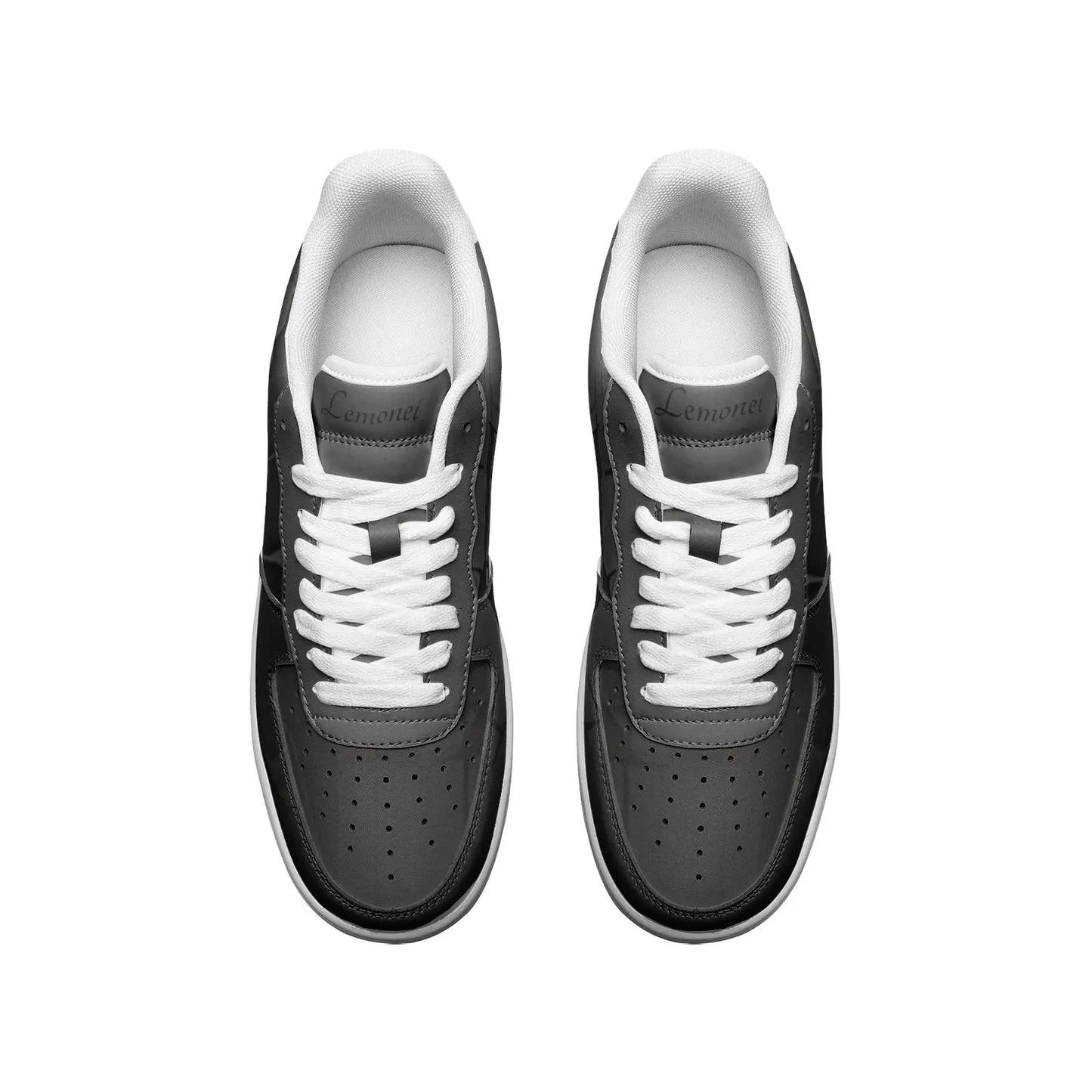 Unisex Low Top Leather Sneakers - Image #3
