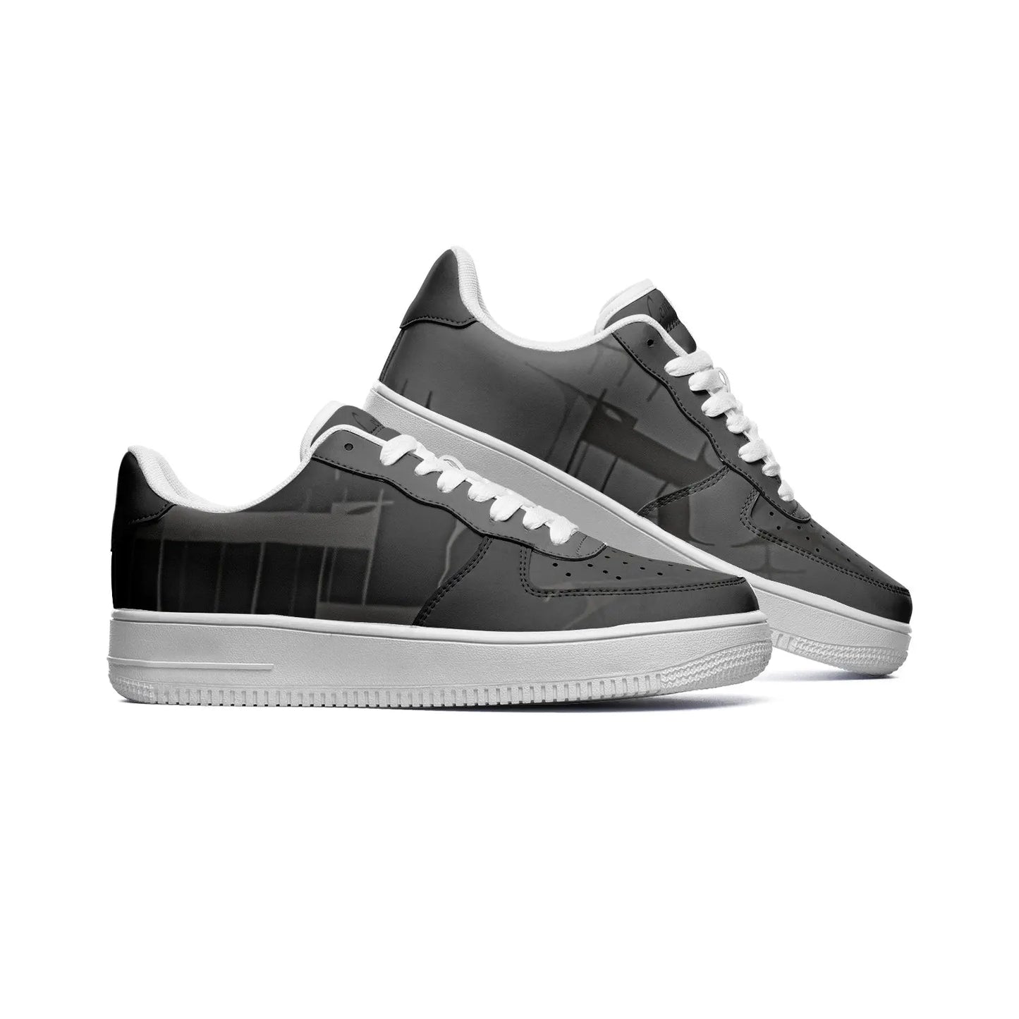 Unisex Low Top Leather Sneakers - Image #2
