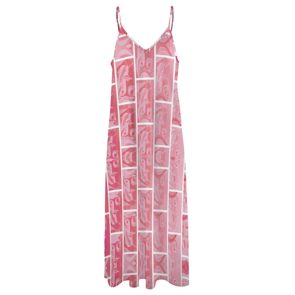 Sling Ankle Long Dress - Art Meets Apparel
