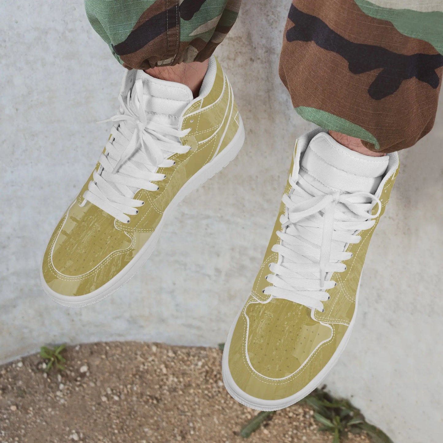 City #1 Original Lemonei High Top Eco- Leather Sneakers Art Meets Apparel