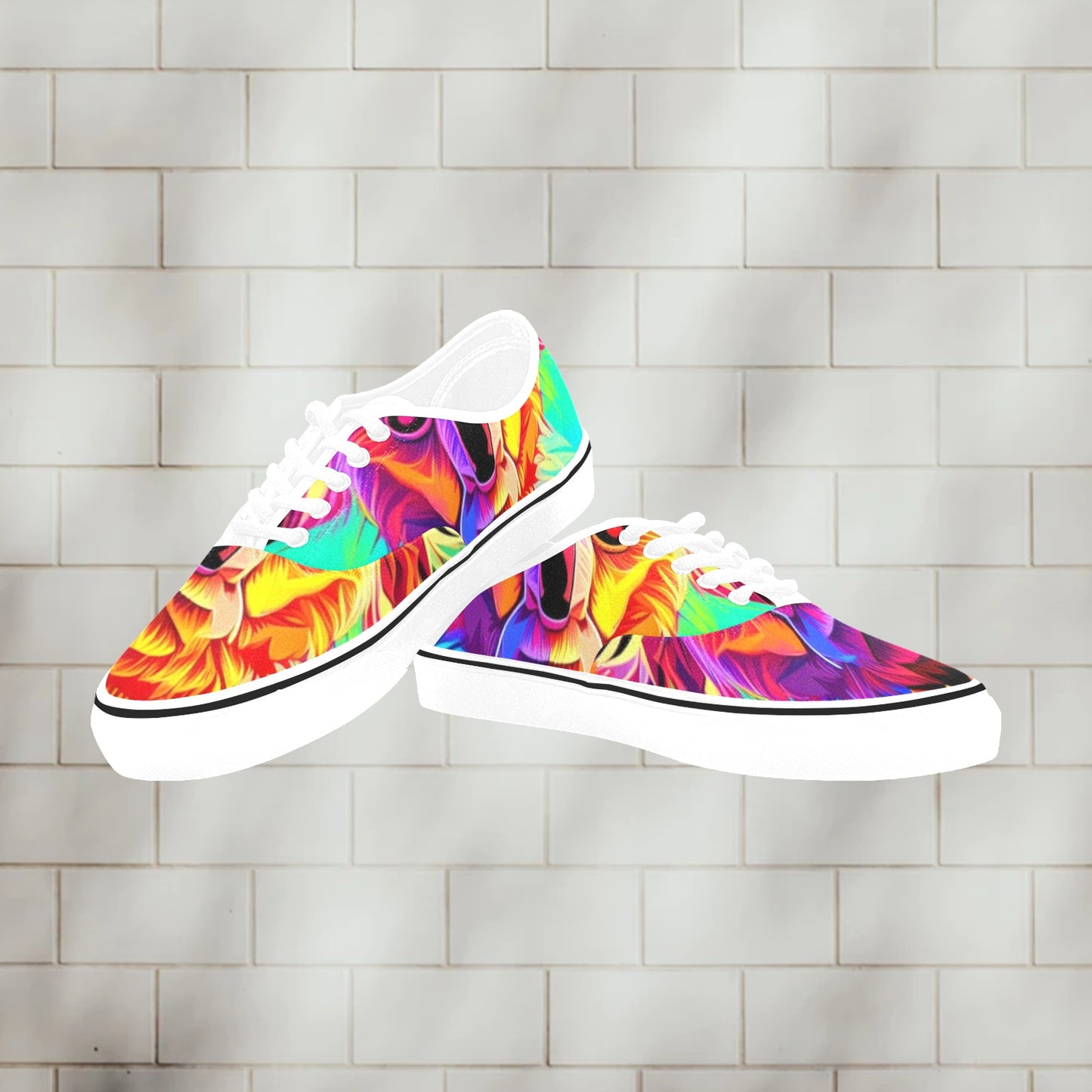 The Jungle + | Men's Classic Canvas Low Top Shoes - Art Meets Apparel