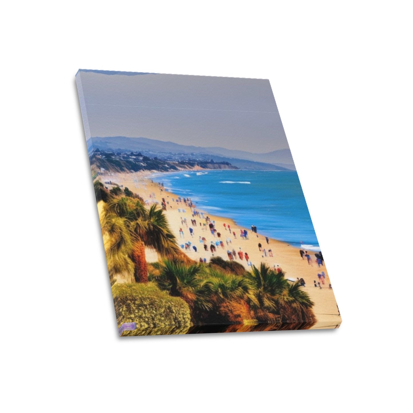 Looking South SM French Tint | Santa Monica Based Artist | Frame Canvas Print 20"x24" Made in the USA - Art Meets Apparel