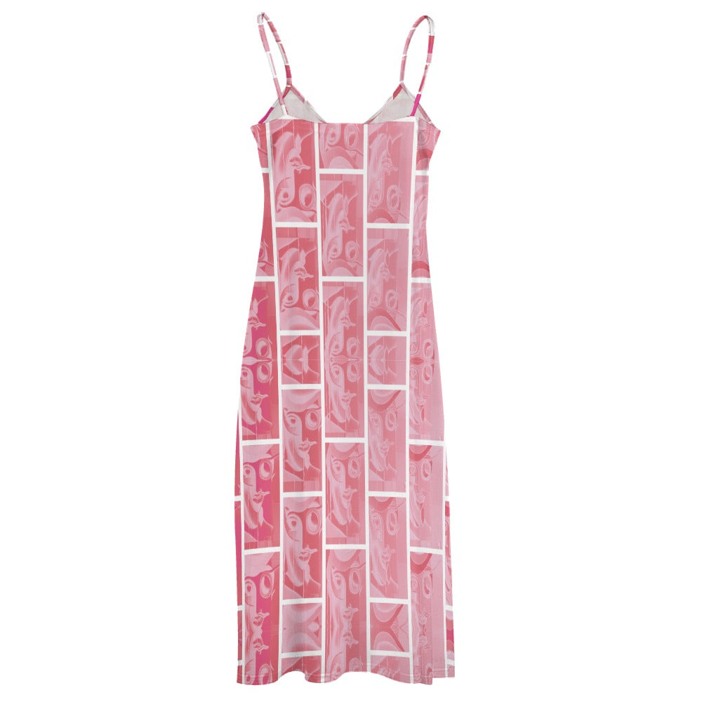 Sling Ankle Long Dress - Art Meets Apparel
