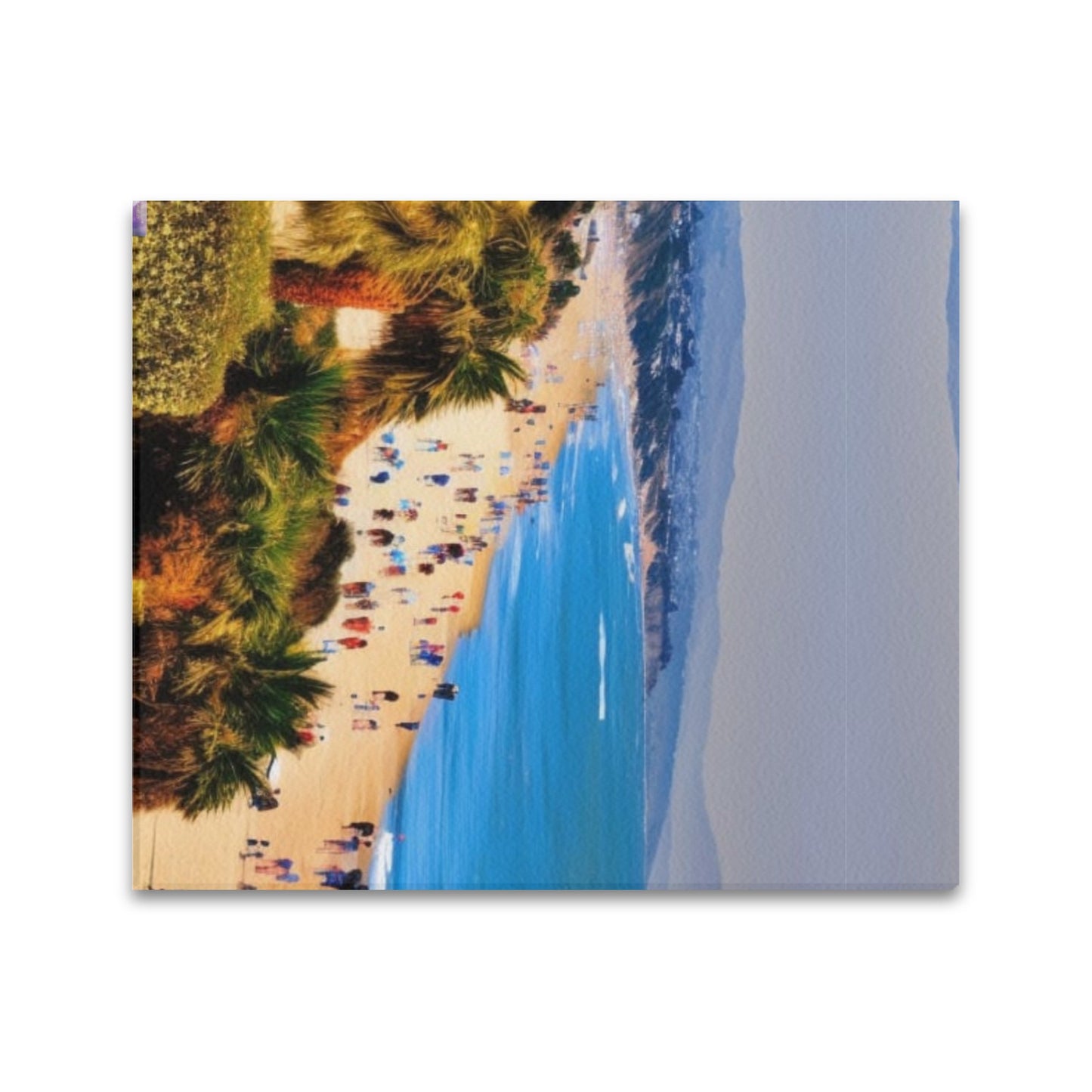 Looking South SM French Tint | Santa Monica Based Artist | Frame Canvas Print 20"x24" Made in the USA - Art Meets Apparel