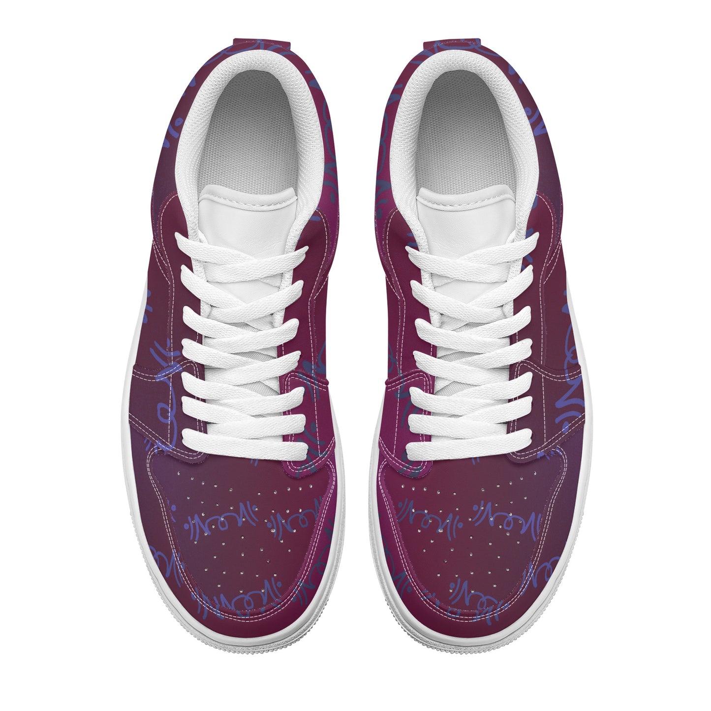 Low Top | Dark Purp Lemonei | Designed Shoes - Art Meets Apparel