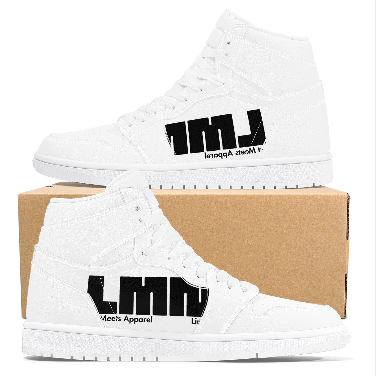 The Original White LMNE | High Top Eco Friendly Leather | LIMITED EDITION KICKS MENS