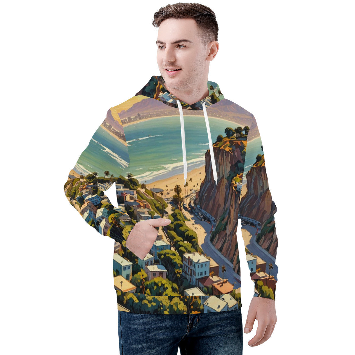 Down The PCH To Malibu | Mens Hoodie | Artist Designed
