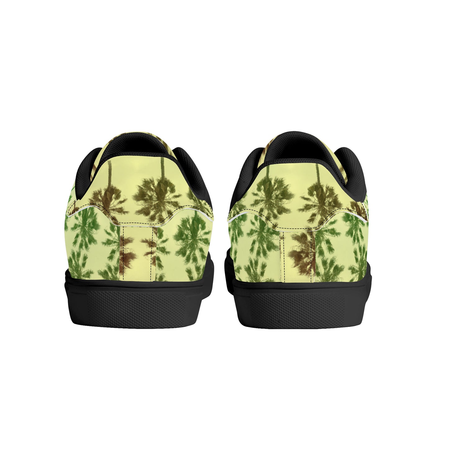 Flower Skate Power | Low-Top Synthetic Leather Sneakers - Black