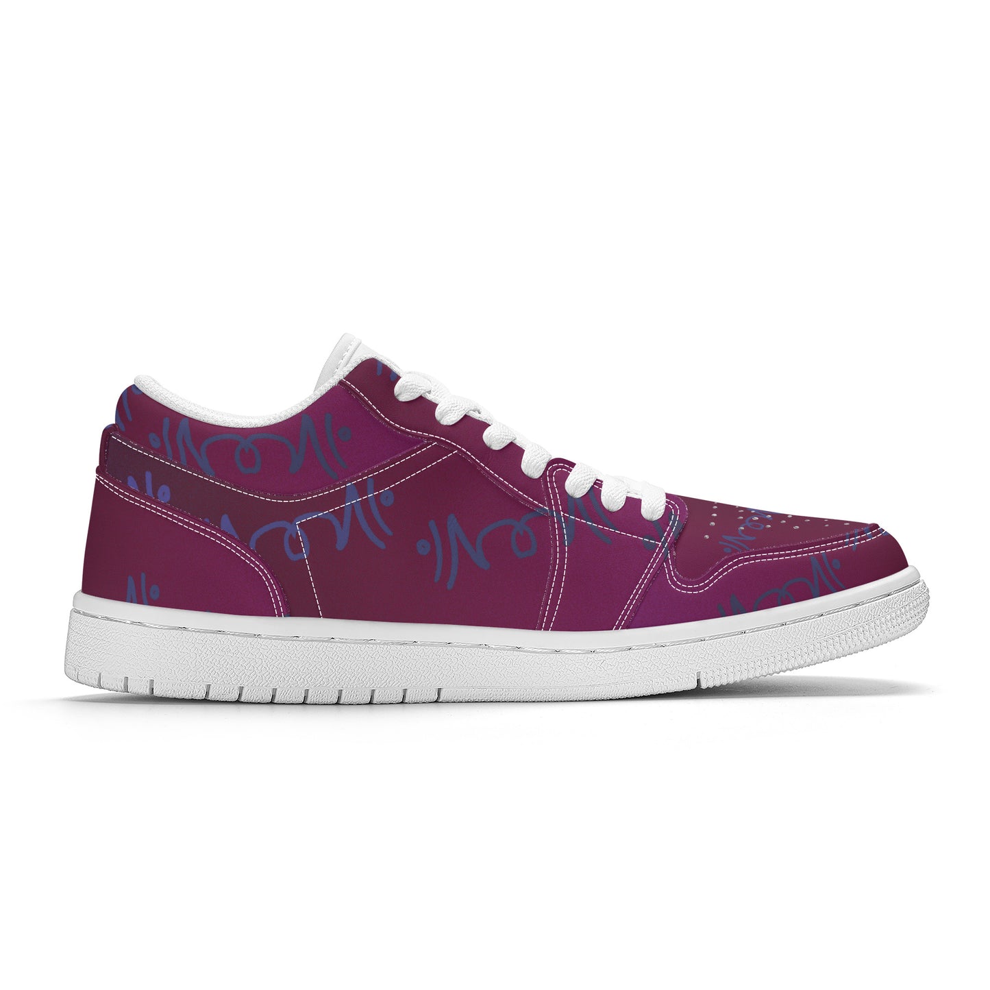 Low Top | Dark Purp Lemonei | Designed Shoes - Art Meets Apparel