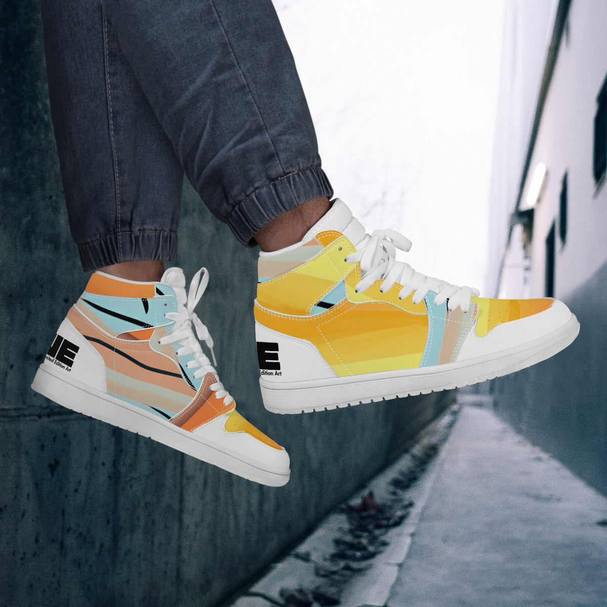Sunset Piet #1 | High Top Vegan Leather Sneakers