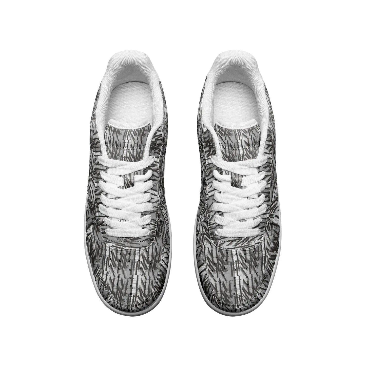 Triple Up Silver | Low Top Leather Sneakers - Image #3
