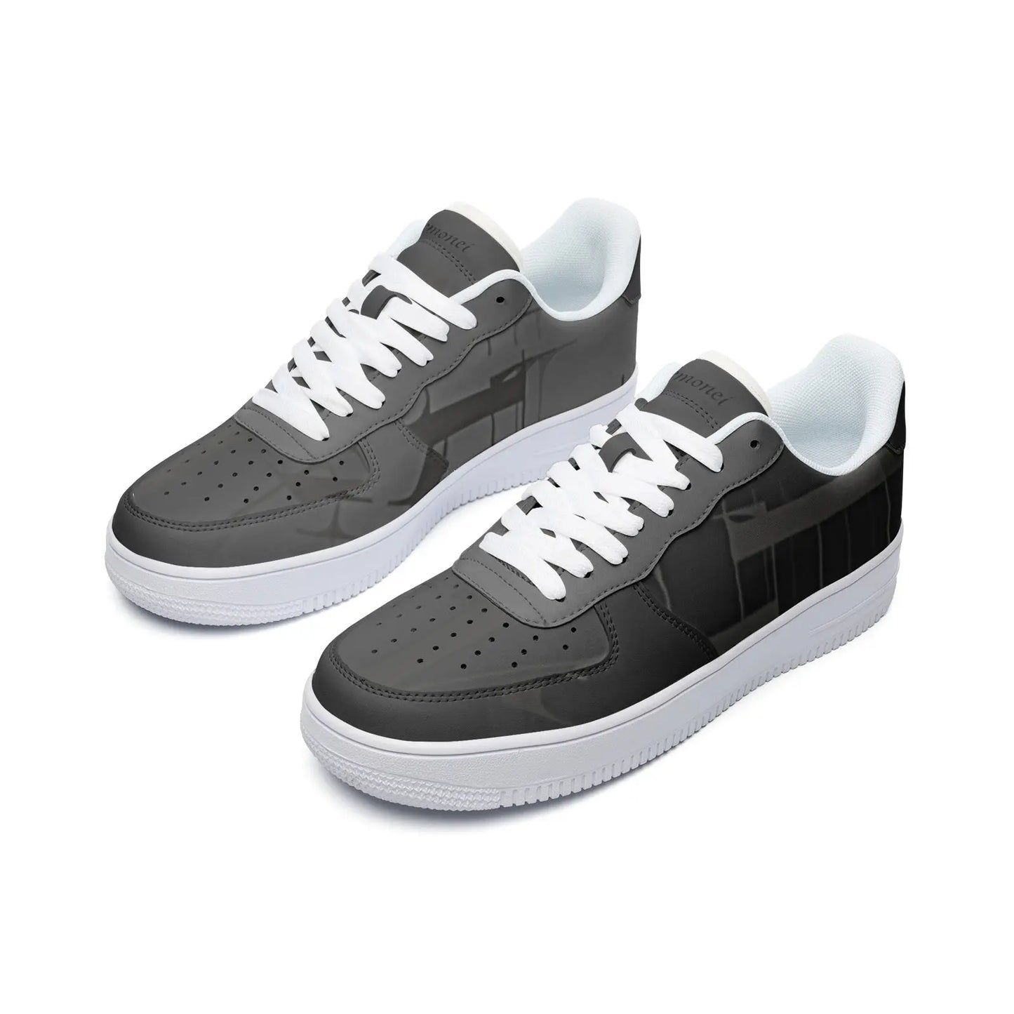 Unisex Low Top Leather Sneakers - Image #4