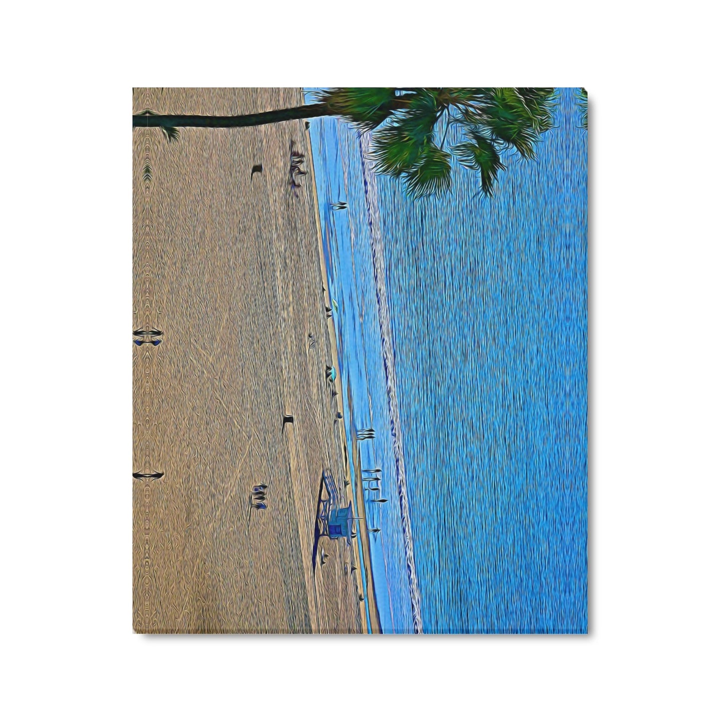 From The Palisades to the Sand into the Ocean | Frame Canvas Print 24"x20" | Made in the USA | Santa Monica Based Artist - Art Meets Apparel