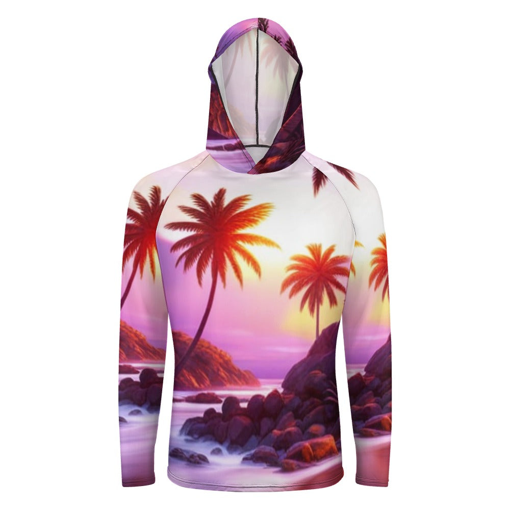 Tropical Vibes | Men's Light Hoodie | Artist Design - Art Meets Apparel