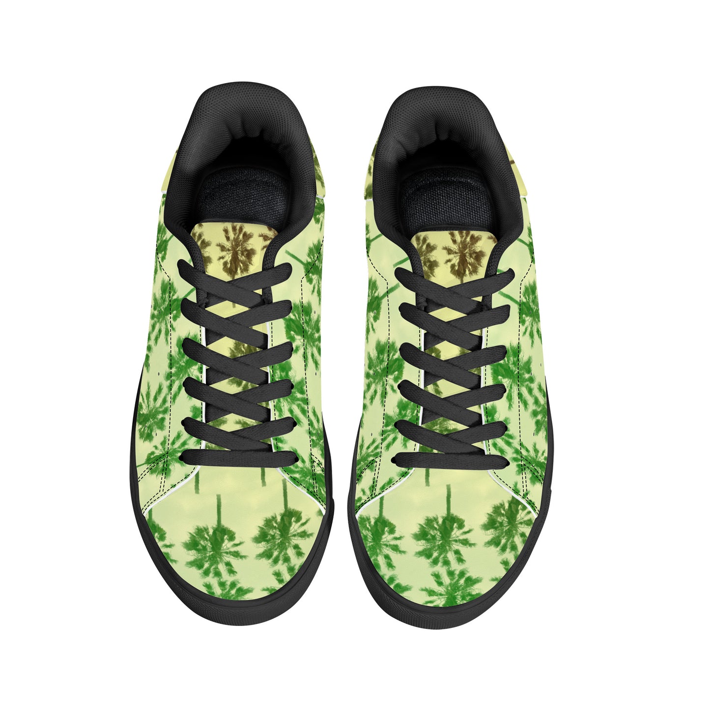 Flower Skate Power | Low-Top Synthetic Leather Sneakers - Black