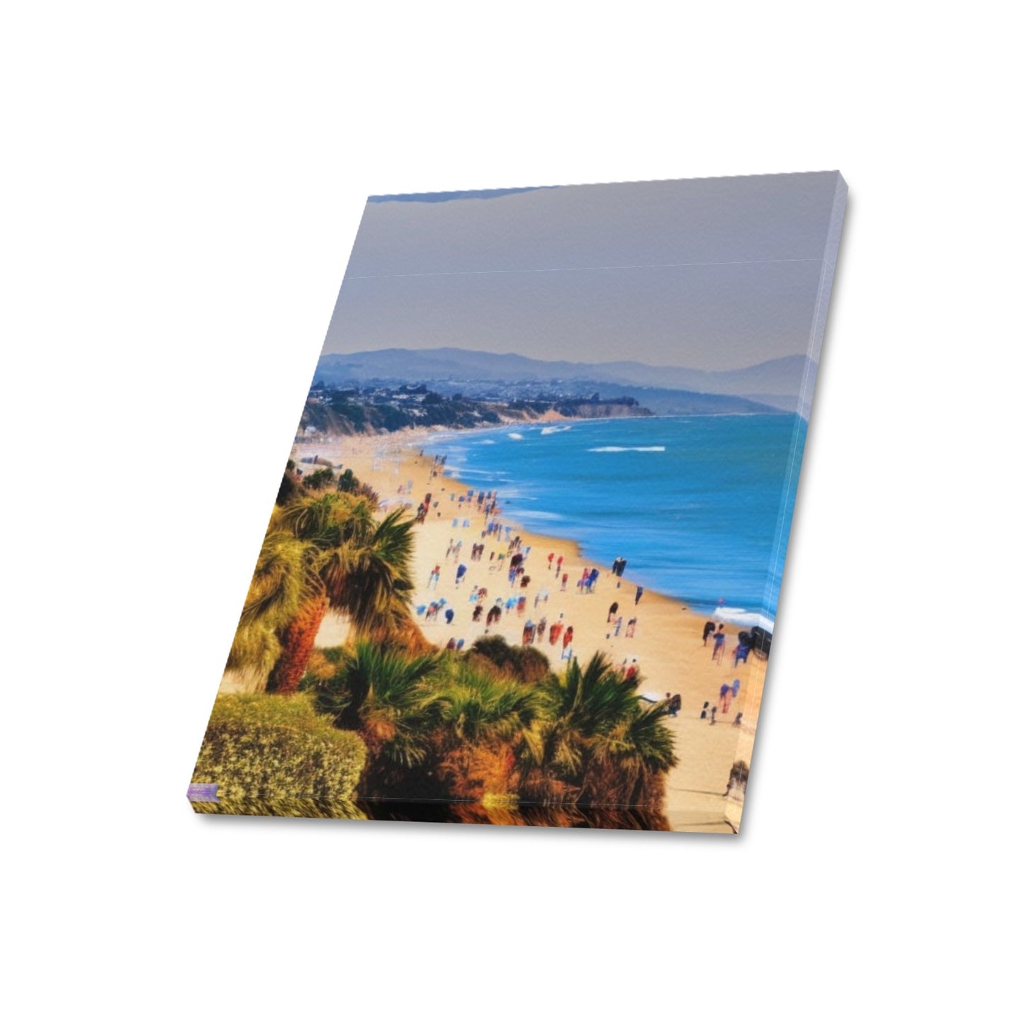 Looking South SM French Tint | Santa Monica Based Artist | Frame Canvas Print 20"x24" Made in the USA - Art Meets Apparel