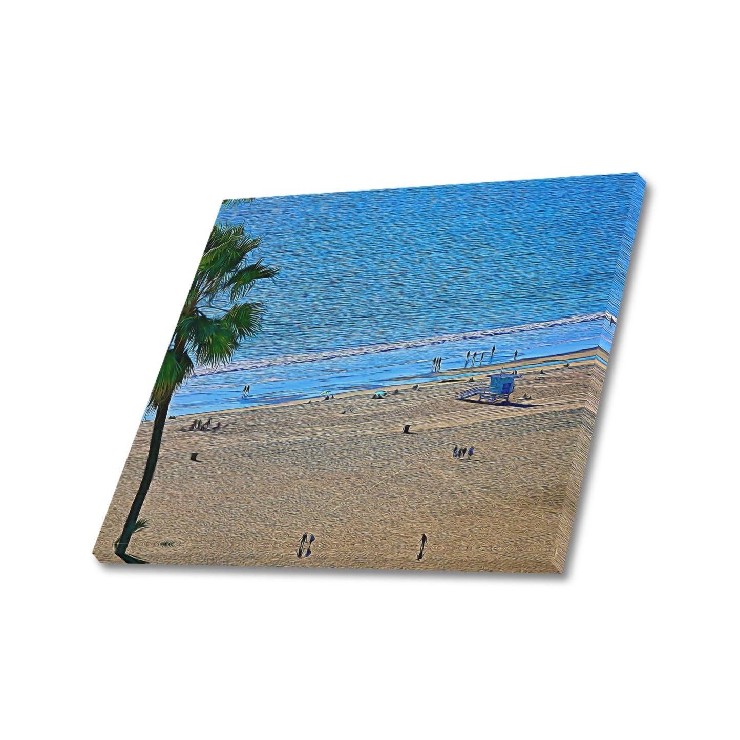 From The Palisades to the Sand into the Ocean | Frame Canvas Print 24"x20" | Made in the USA | Santa Monica Based Artist - Art Meets Apparel