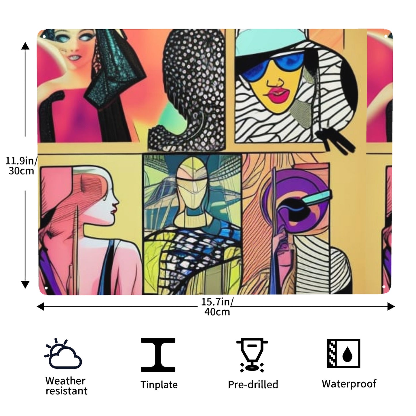 Hidden Artwork #4 | Steel Metal Art Decor 12x16in(Horizontal) | LMNE LOCAL DESIGN