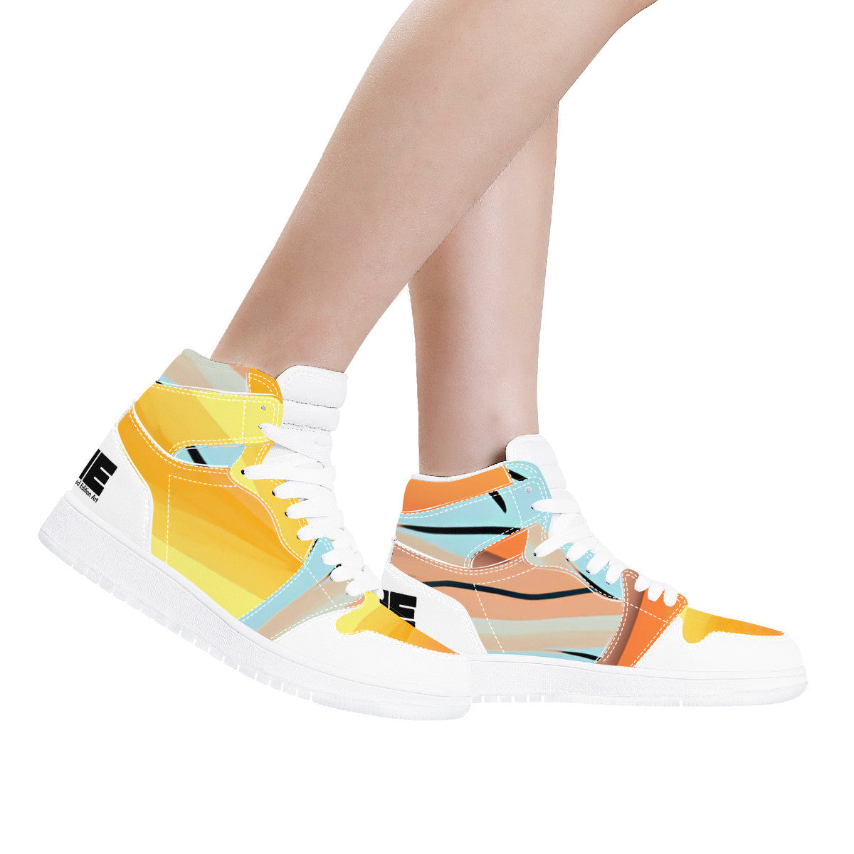 Sunset Piet #1 | High Top Vegan Leather Sneakers