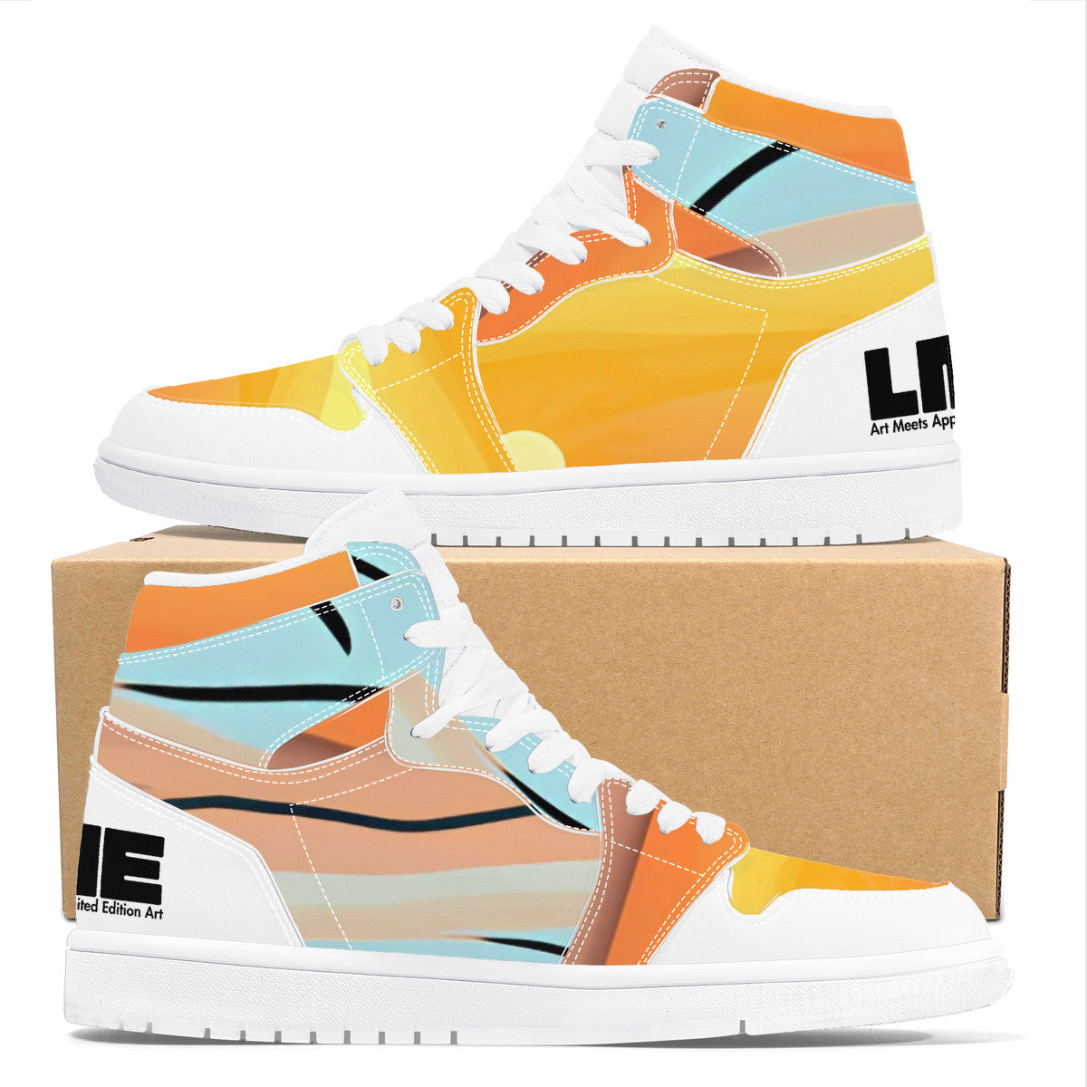Sunset Piet #1 | High Top Vegan Leather Sneakers