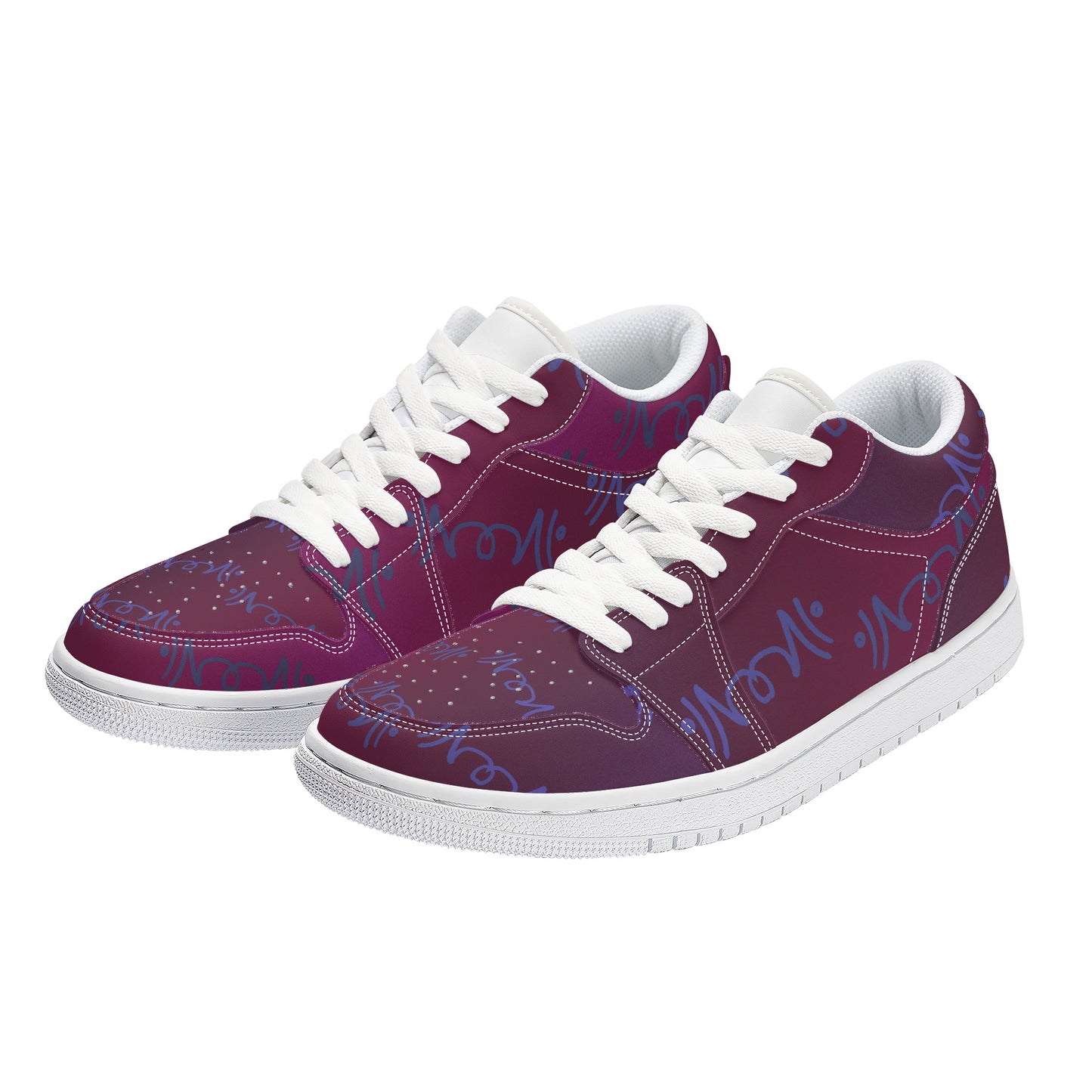 Low Top | Dark Purp Lemonei | Designed Shoes - Art Meets Apparel