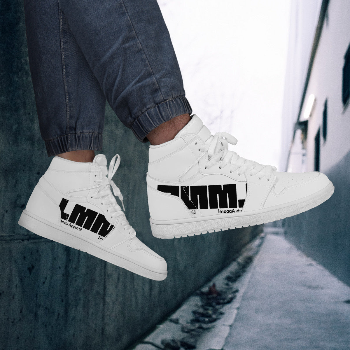 The Original White LMNE | High Top Eco Friendly Leather | LIMITED EDITION KICKS MENS