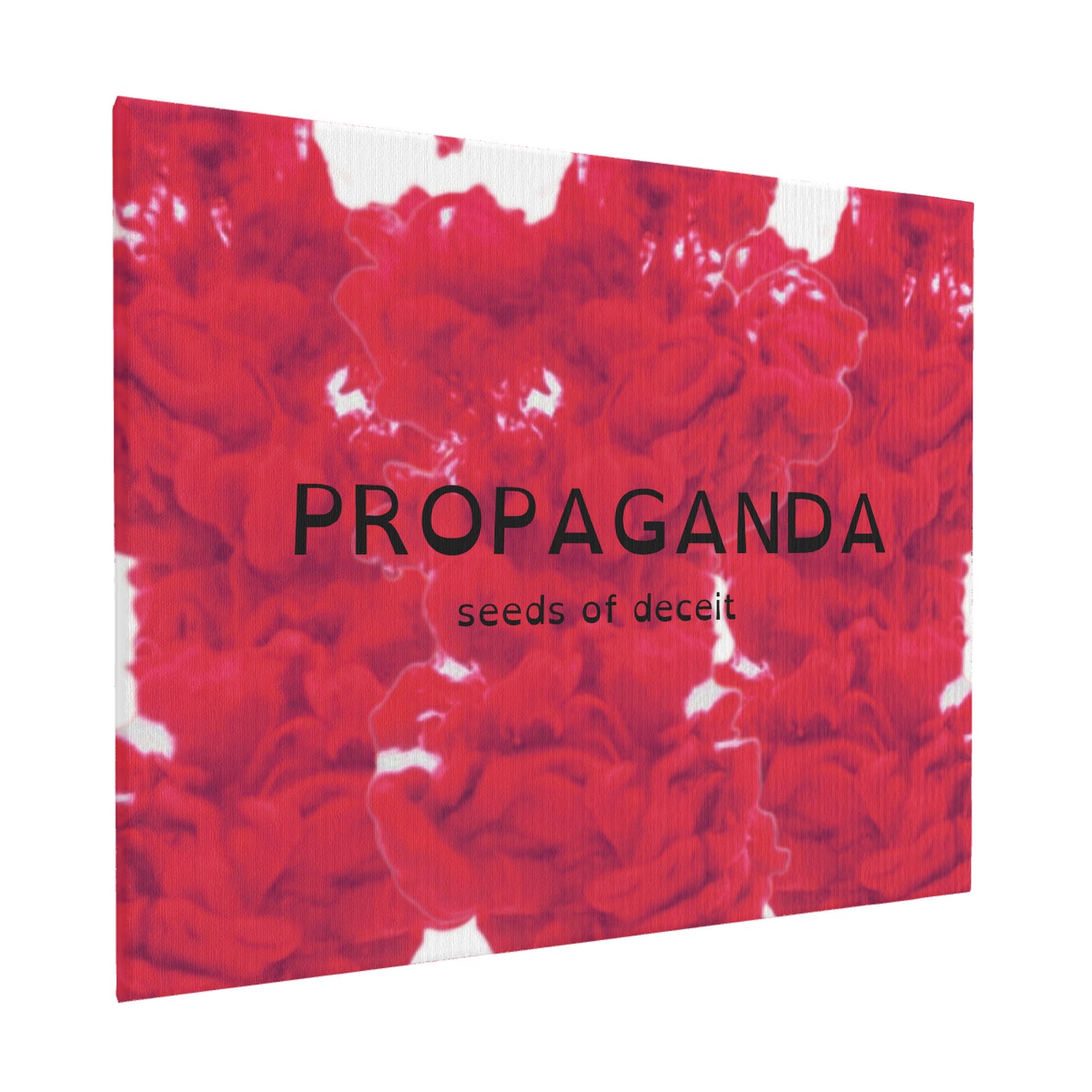 Original Art Circa 2021 - Propaganda Red | LMNE Design | High Quality Canvas Frameless Decorative Painting 20x24in (horizontal)