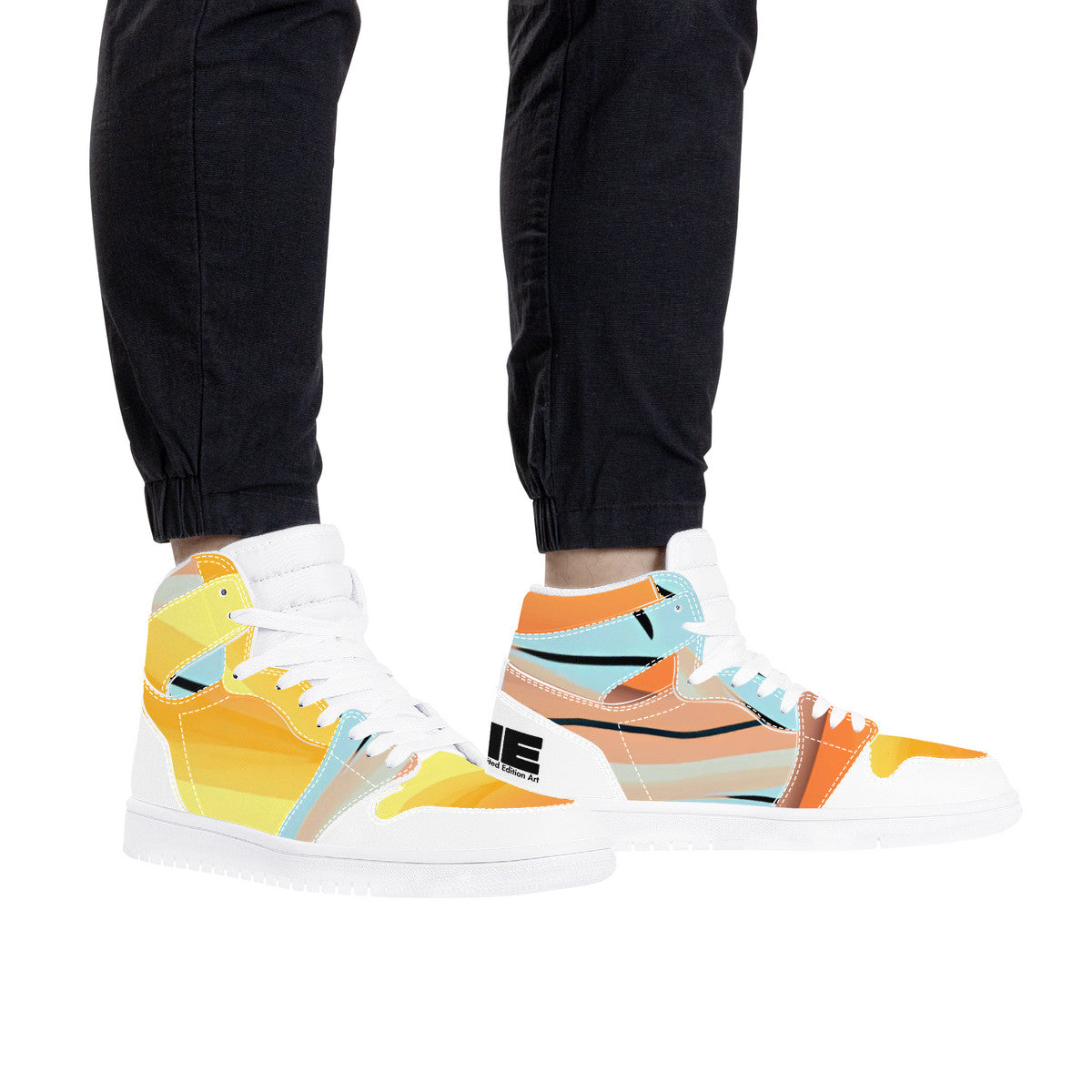 Sunset Piet #1 | High Top Vegan Leather Sneakers