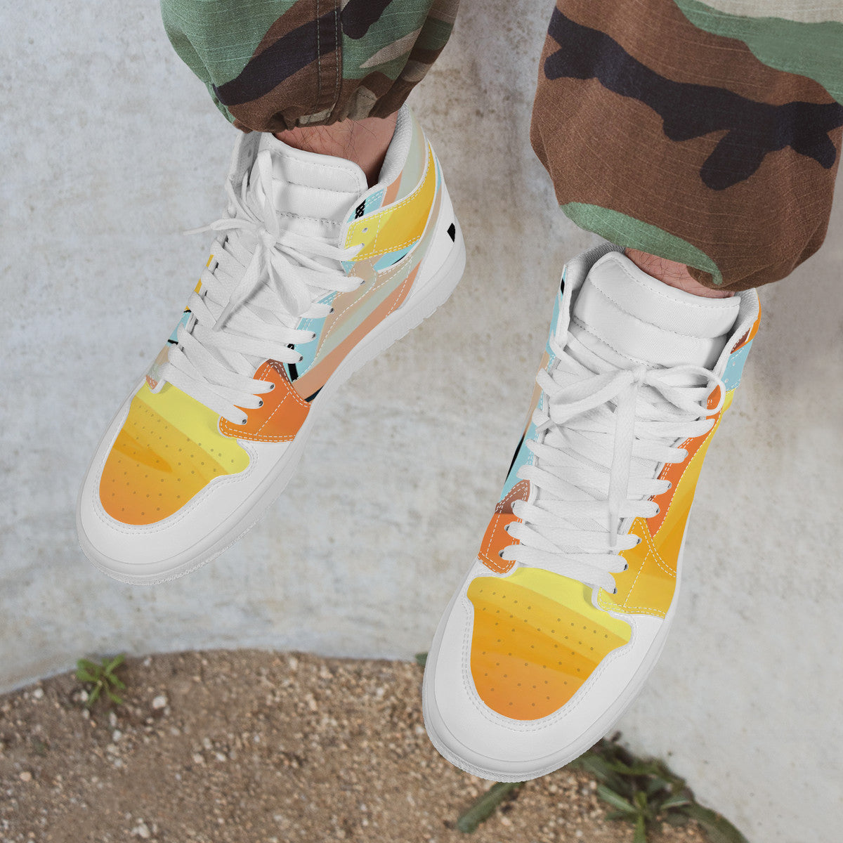 Sunset Piet #1 | High Top Vegan Leather Sneakers