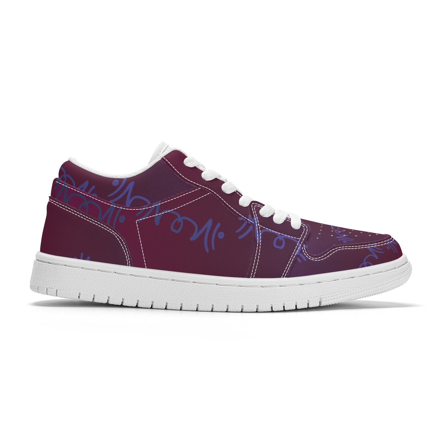 Low Top | Dark Purp Lemonei | Designed Shoes - Art Meets Apparel