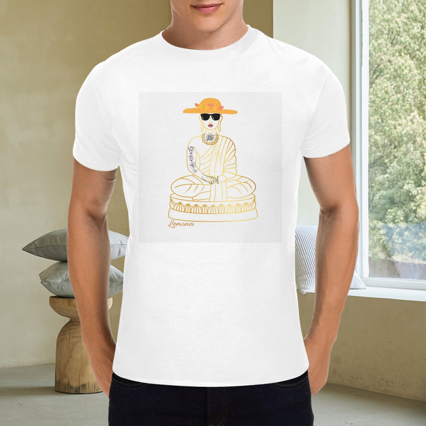 Smoke Break Zen By Lemonei Mens T-Shirt Art Meets Apparel