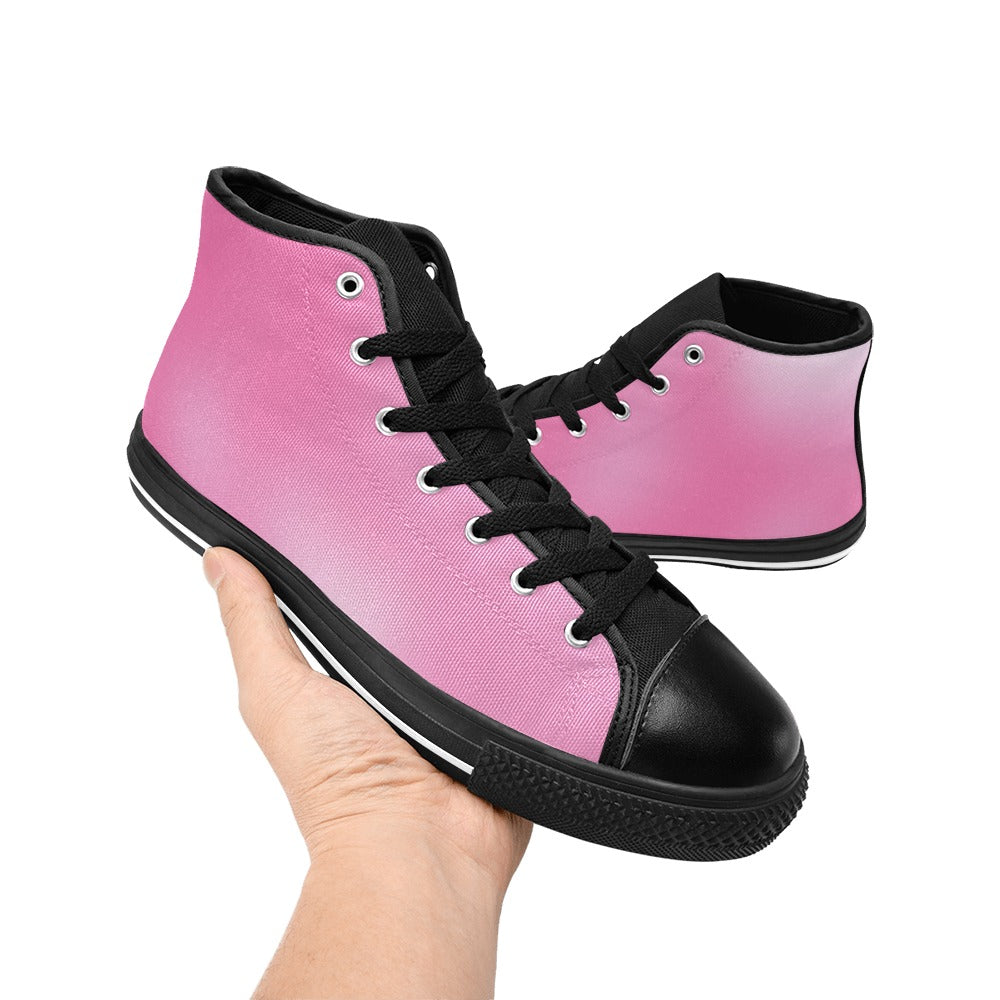Pink Haze #1 Aquila High Top Canvas Men's Shoes Art Meets Apparel