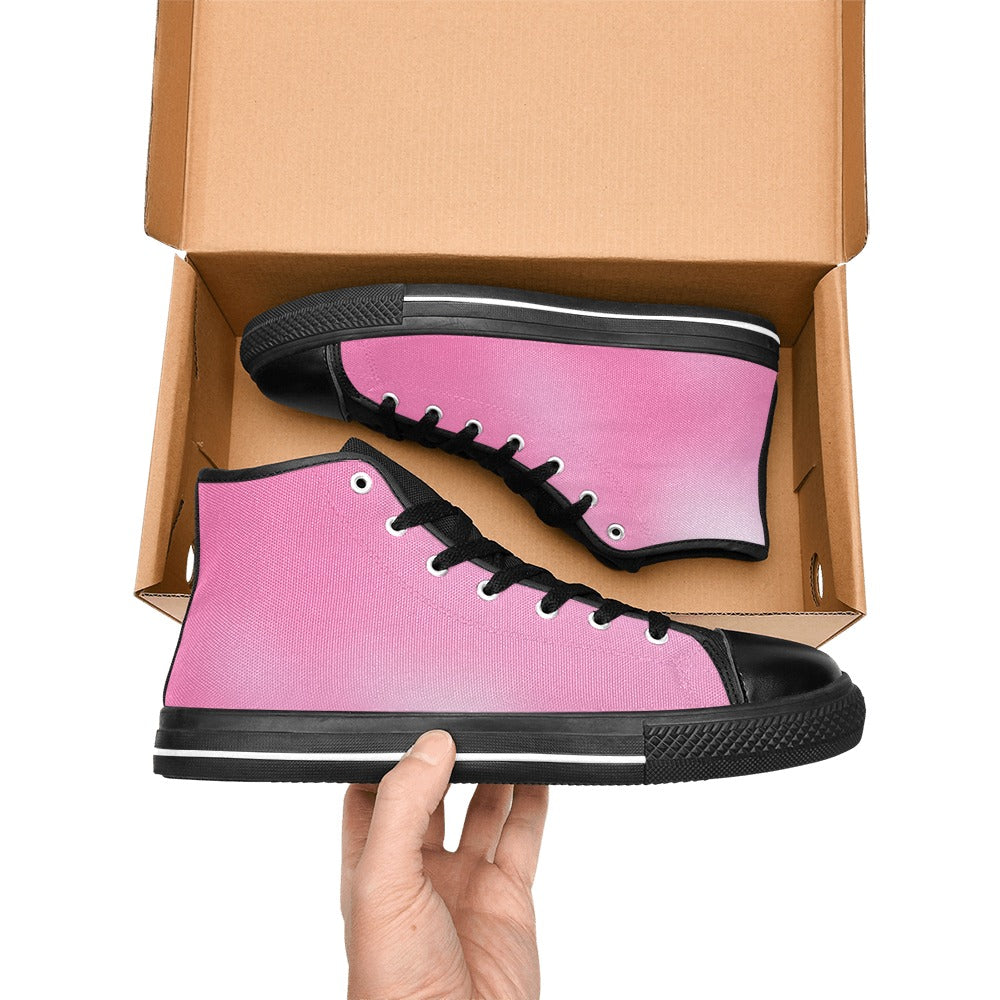 Pink Haze #1 Aquila High Top Canvas Men's Shoes Art Meets Apparel