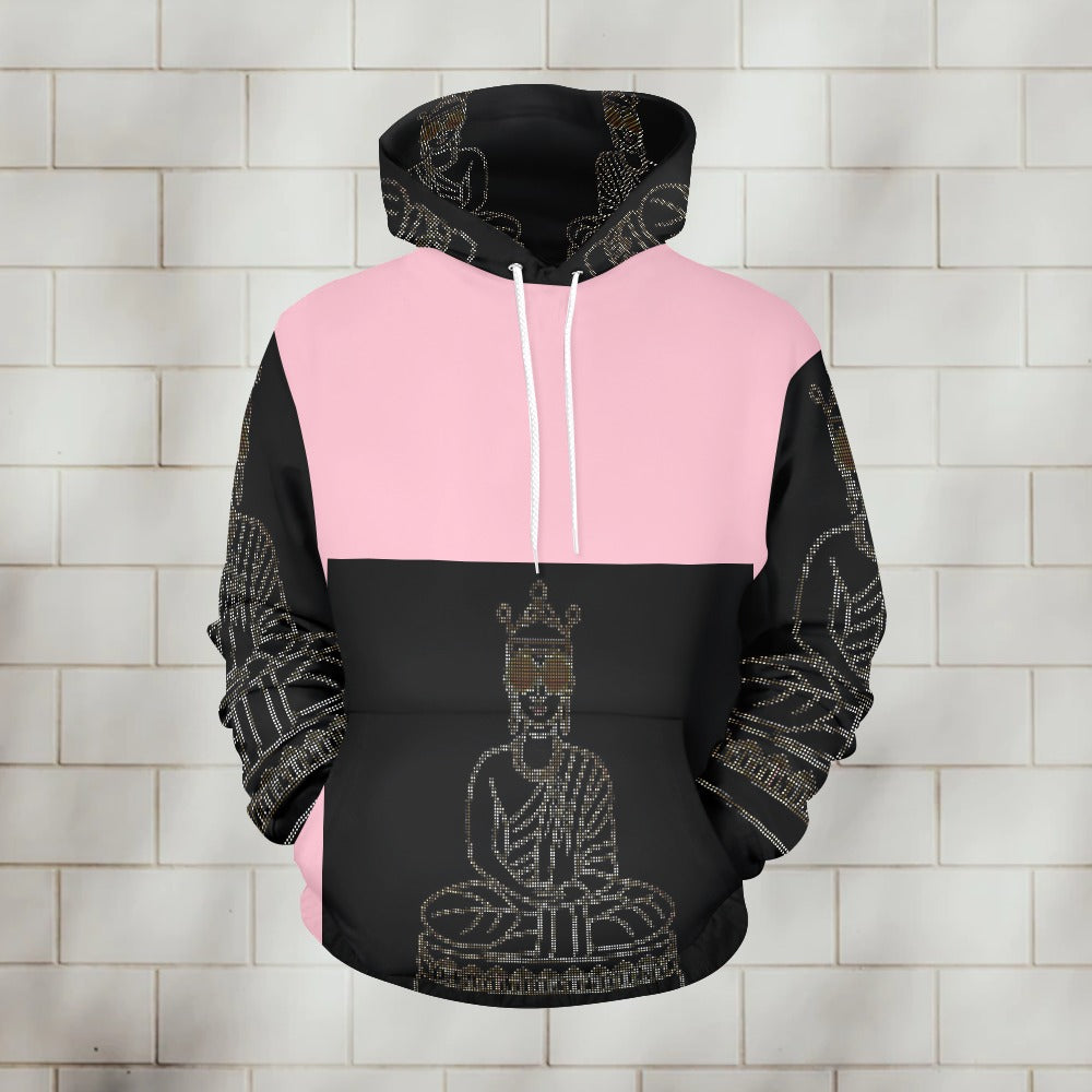 Zen Goddess #2 Pink/Black Mens Hoodie Art Meets Apparel
