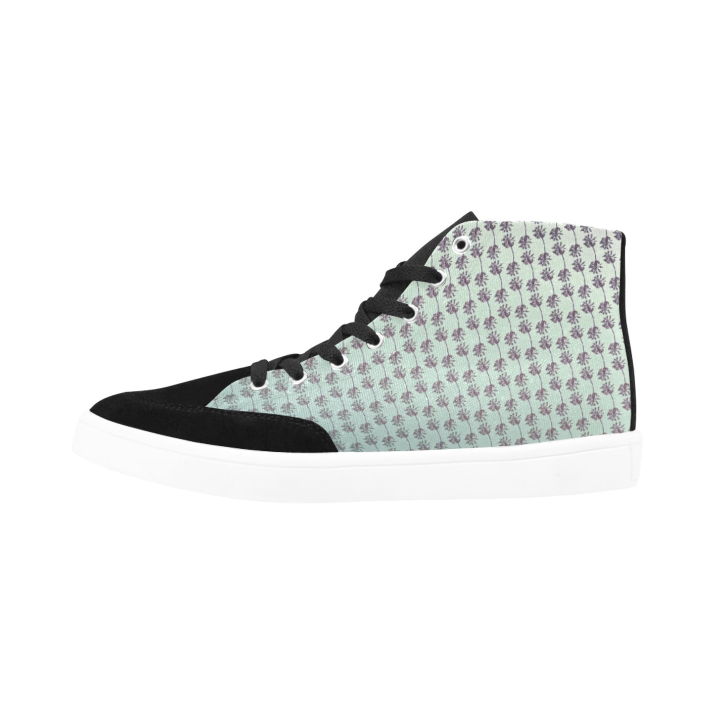 New "Palm Vibe" High Top Canvas Women's Shoes Art Meets Apparel