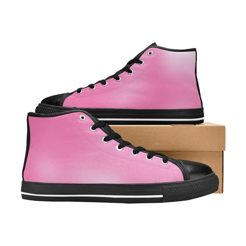 Pink Haze #1 Aquila High Top Canvas Men's Shoes Art Meets Apparel