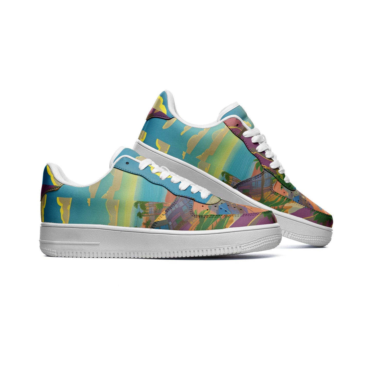 Pali Aesthetics | Low Top Leather Sneakers | Premier Sneaker Collection | Designed by Artist LMNE