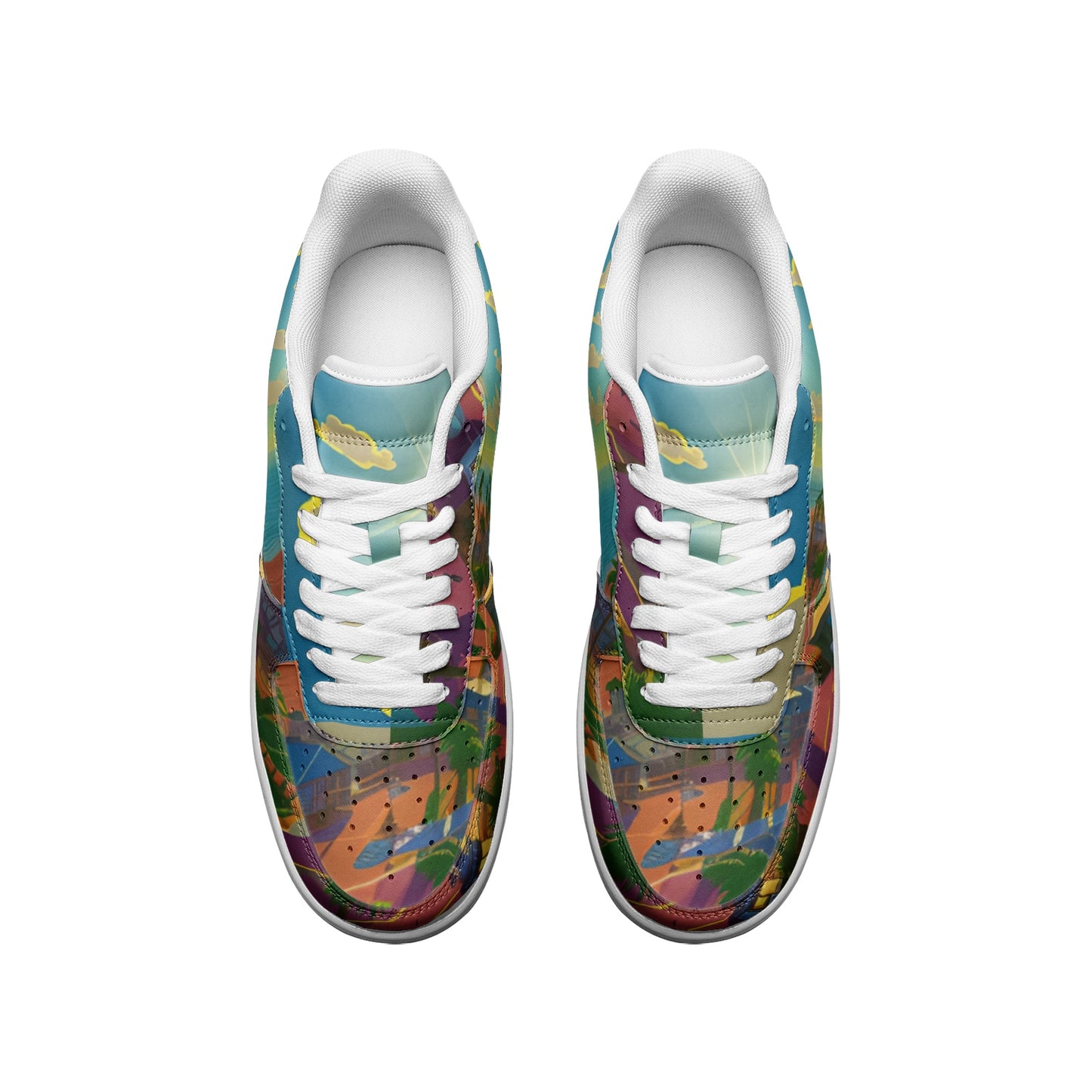 Pali Aesthetics | Low Top Leather Sneakers | Premier Sneaker Collection | Designed by Artist LMNE