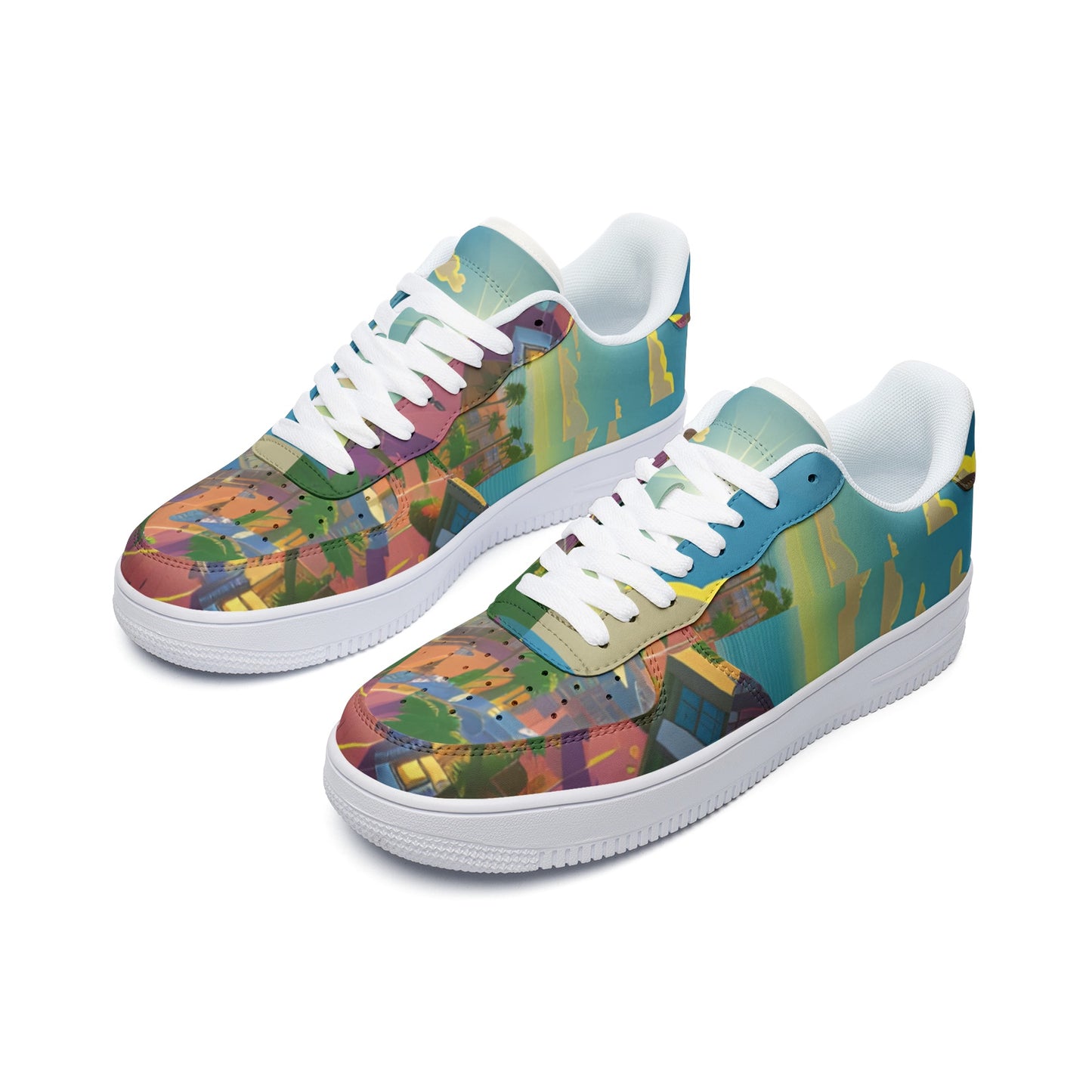 Pali Aesthetics | Low Top Leather Sneakers | Premier Sneaker Collection | Designed by Artist LMNE