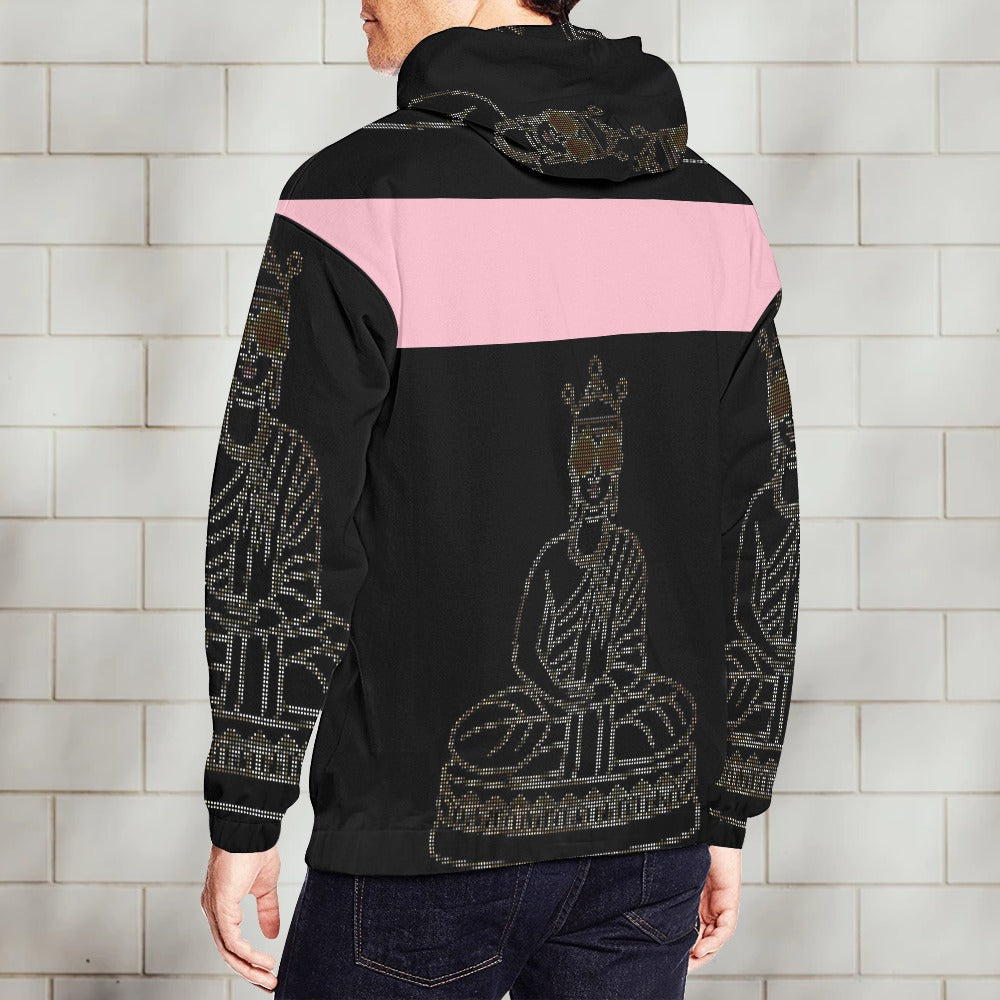 Zen Goddess #2 Pink/Black Mens Hoodie Art Meets Apparel
