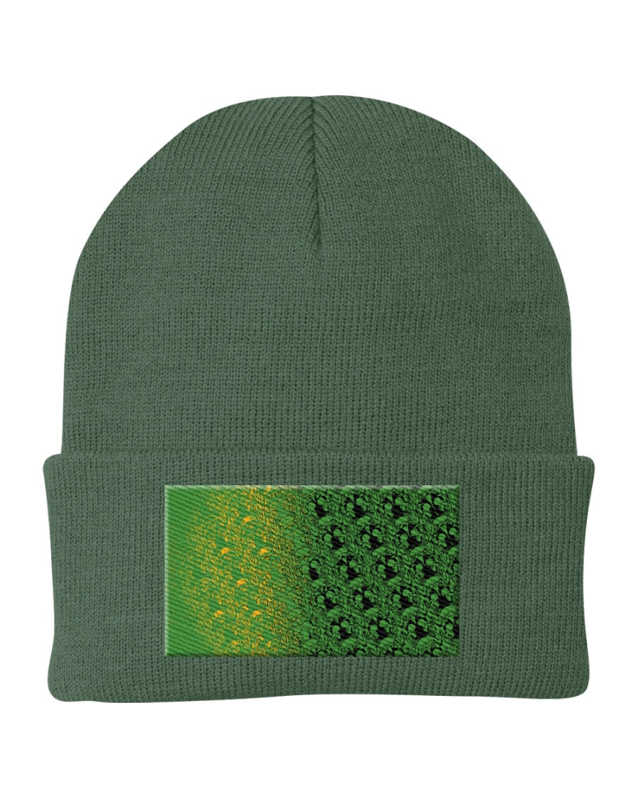 Hidden Design Knit Cap Art Meets Apparel