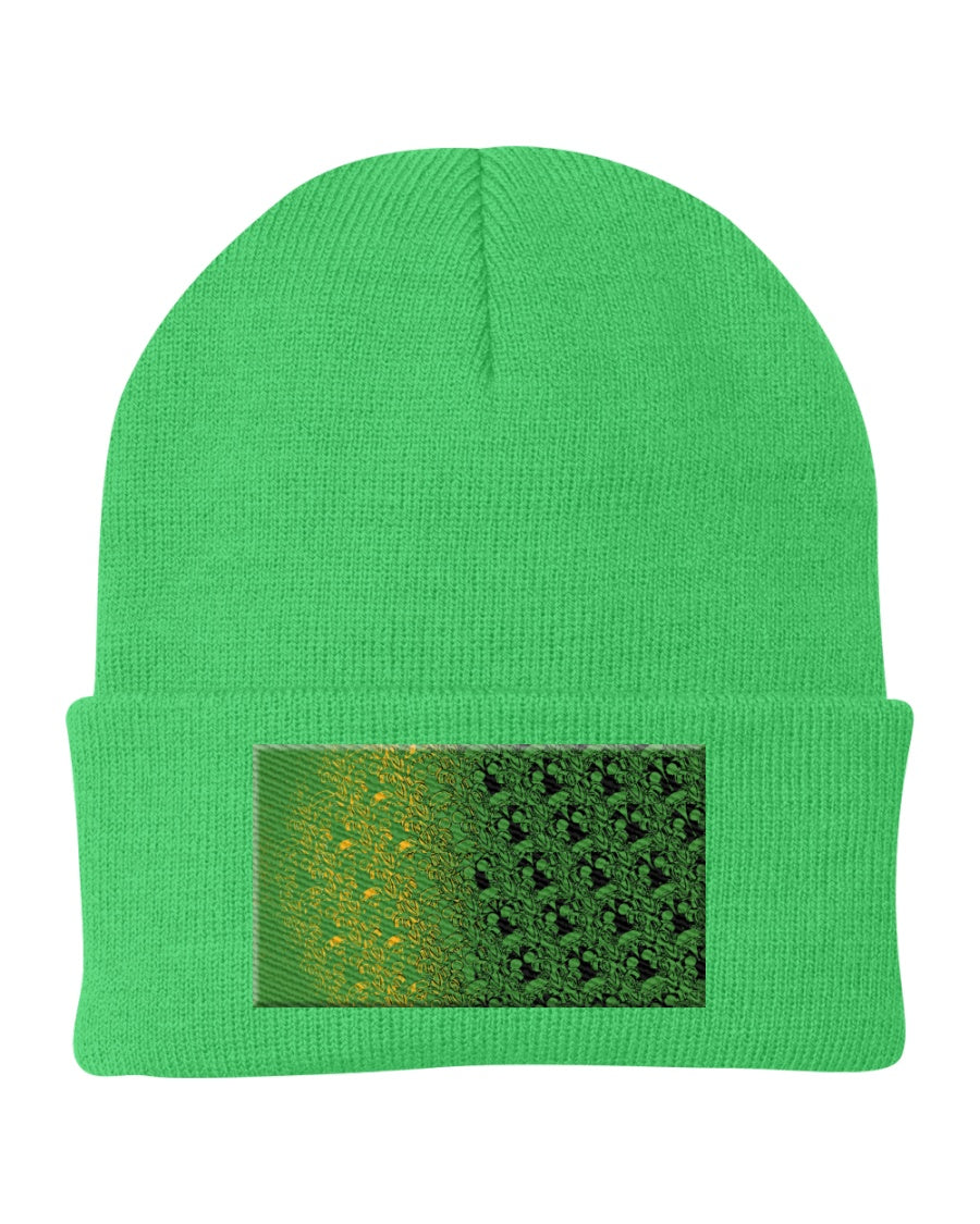Hidden Design Knit Cap Art Meets Apparel