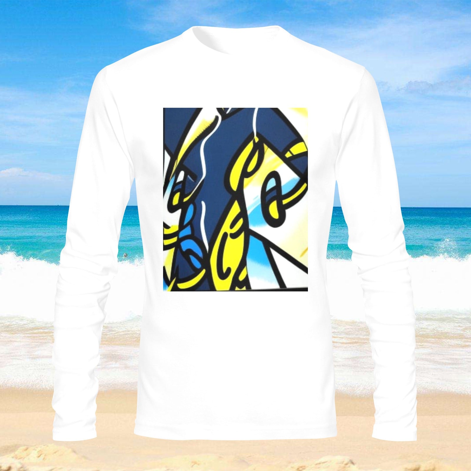 Malibu Bleu | Men's Long sleeve T-shirt | Local Design - Art Meets Apparel