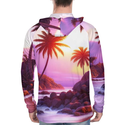 Tropical Vibes | Men's Light Hoodie | Artist Design - Art Meets Apparel