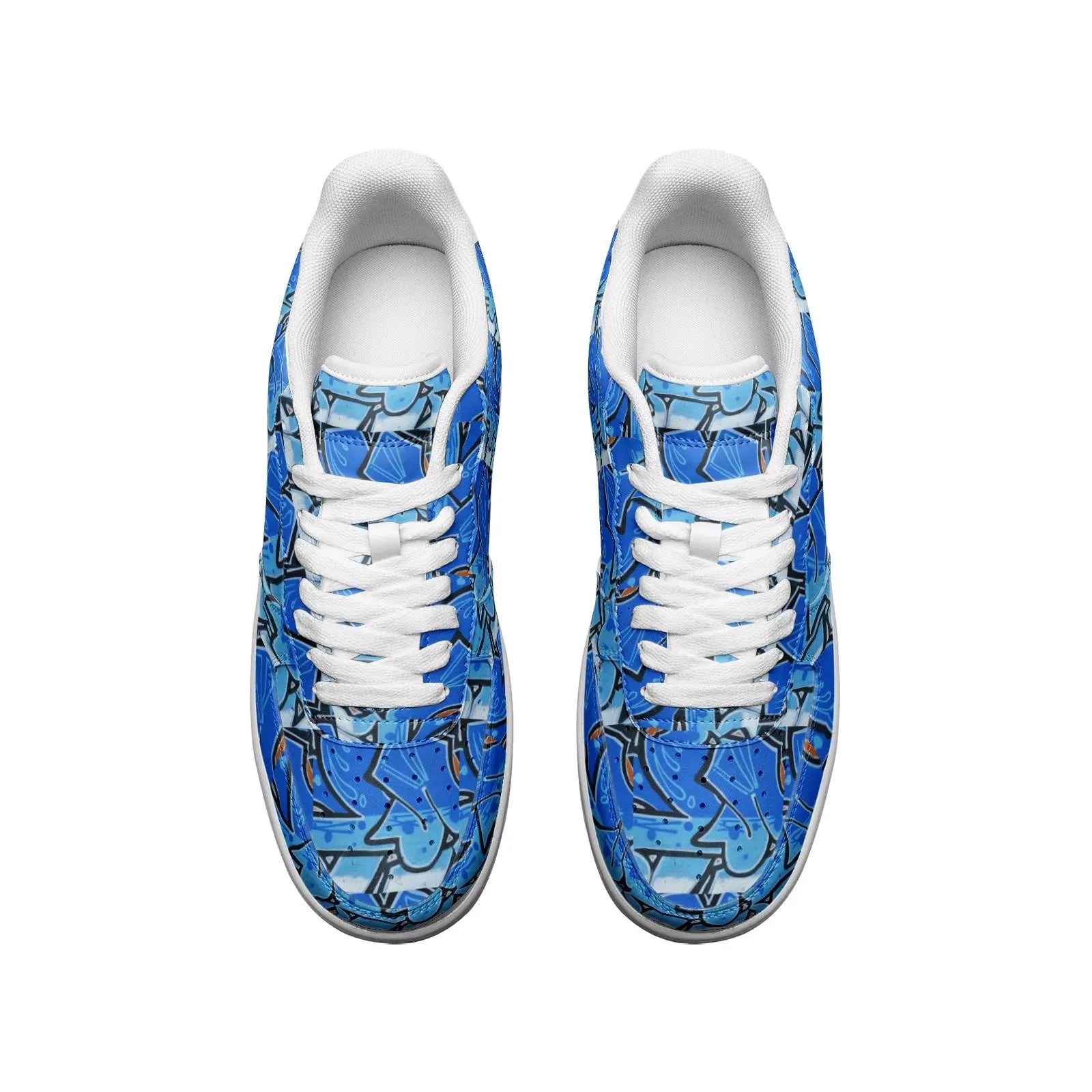 Tagged Blue | LMNE Premier Collection | Low Top Leather Sneakers - Image #3