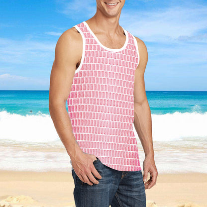 Tropi Cali Red | Santa Monica Designed | Mens Tank T-Shirt - Art Meets Apparel