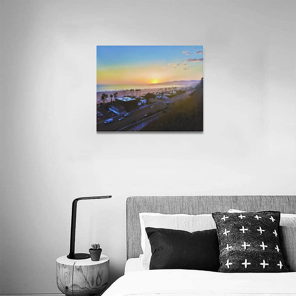 Interrupted Beauty | Frame Canvas Print 20x16 inch | Santa Monica Artist - Art Meets Apparel