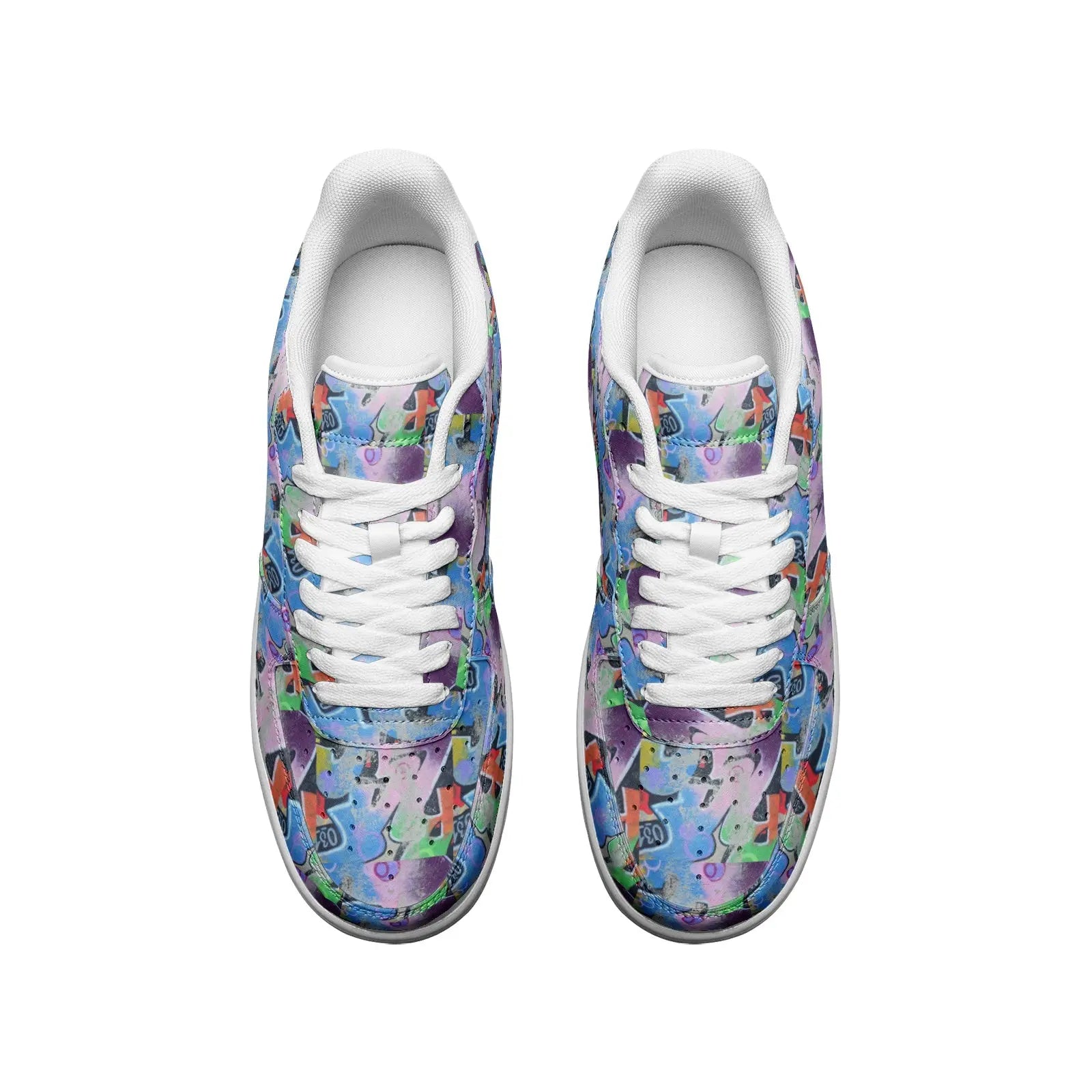 Unisex Low Top Leather Sneakers - Image #3