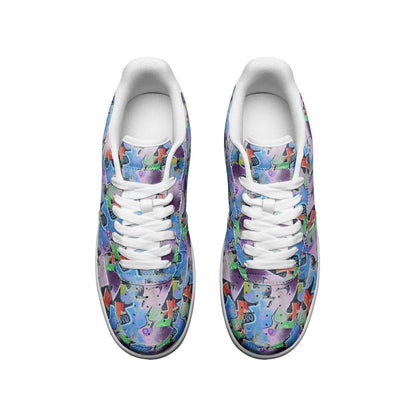 Unisex Low Top Leather Sneakers - Image #3